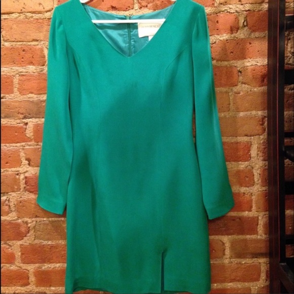 Vintage Hugo Buscati Silk Dress- size 6 - Picture 3 of 4